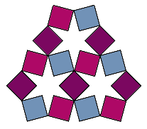 A pattern made from 15 squares
