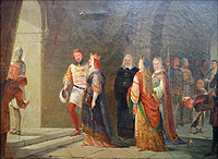 Richard I with mother in castle