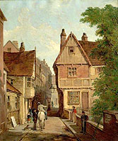 Old Houses, St Peter's Gate, Nottingham, 1842