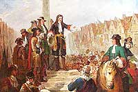 Revolution: The Earl of Devonshire addressing the people from the steps of the old Malt Cross, Nottingham, Nov 23rd 1688
